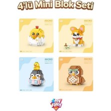 Hype Store Loz Micro Block 4'lü Sevimli Hayvan Seti 4 Farklı Model Dekoratif Oyuncak Yapım Seti Yapı Blok Seti