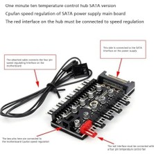 Hype Store 8849 10 Port Fan Power Sata Güç Switch Pwm Çoklayıcı, Sata Power 10 Port Soğutma Fan Splitter Hub, Pc Bilgisayar Soğutma Sistemi Için Kullanılır.