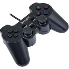 Hype Store Kablolu Pc Gamepad – D-Input & X-Input Destekli Çift Titreşimli USB Oyun Kolu (Siyah)
