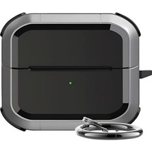 Hype Store Galaxy Buds 3 Pro, Buds 3 ve Buds 3 Fe ile Uyumlu Darbelere Karşı Ultra Güçlü Çift Renkli Sert Kenarlı Mat Silikon Kılıf (Gri, Galaxy Buds 3 Pro/3/3 Fe)