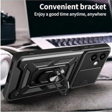 Hype Store - Galaxy A07 ile Uyumlu Kılıf Kamera Korumalı Sürgülü Yüzüklü Armor Military Tank Koruyucu Kapak