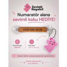 Sevimli Hayalet Numaratör Araç Içi Vantuzlu Ahşap Numaratör KOKU HEDİYELİ Oto Park Numaralık Park Numaralığı Lazer Mükemmel Işlenmiş Rakamlar