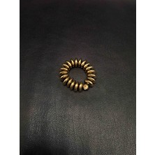Han Ticarethane Altın Renk Doğal Hematit Taşı Minimal Parmak Tesbih & Yüzük Yeni Nesil Cep Tesbihi