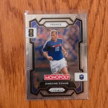 Panini Prizm Monopoly Zinedine Zidane No. 9 Lisanlı Oyun Kartları - Silver