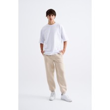 Machinist Clothing Erkek Relaxed Jogger Basic Eşofman Altı Açık Bej