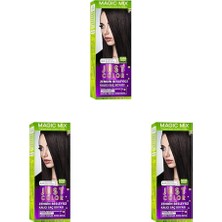 Hype Store Procsın Mix Color Kıt Parlak ve Canlı 4.0 Orta Kestane Kalıcı Saç Boyası (3 Paketi)