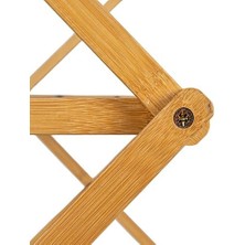 Hype Store Essentials Bambu Katlanır Elbise Kurutma Rafı, 14 Kaplamalı Metal Dübelli Lüks Çamaşır Rafı