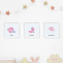 Hype Store Bebek Odasına Özel Minimal Tasarımlı Çerçeve 3'lü 20X20 cm
