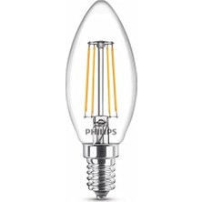 Hype Store LED 40W B35 LED Mum Filament Ampul, 2700K Beyaz Işık, E14 Ince Duy, Dim Edilmez, 2'li Ekopaket