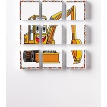 Hype Store Manyetik Blok Çift Taraflı 9 Parçalı Mıknatıslı Kepçe - Forklift Puzzle - 2 Görsel Yapboz
