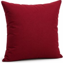 NB Tex Özel Seri Kare Bordo Dekoratif Kırlent Yastık 45X45