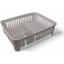 Hype Store Portatif Kaşıklık Bölmeli Bulaşıklık | Tezgah Üstü Bulaşık Kurutmalık | 4 Renk Seçeneği | Dayanıklı Abs Plastik Malzeme (42X33X12CM) (Beyaz)