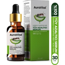 AuraVital 30 ml Tüy Azaltıcı Serum Karınca Yumurtası Yağı ve Aloe Vera ile Epilasyon Sonrası Cilt Bakım Yağı