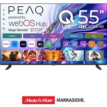 Peaq 55Q90 55'' QLED Smart Tv – Webos Işletim Sistemli, Dahili Uydu Alıcılı 4K UHD Tv