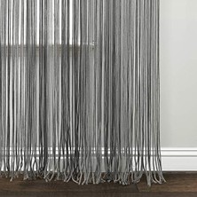 Hype Store Lush Dokulu Pamuk Pencere Perdesi/oda Bölücüsü/kapı/duvar Dekoru, 241 cm x 101 cm (U x G), Gri