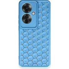 Esplendor Newface Oppo Reno 11F Kılıf Petek Silikon Kapak - Mavi