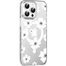 Esplendor Joko Apple iPhone 15 Pro Floral Magsafe Kapak - Beyaz