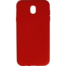 Esplendor Newface Samsung Galaxy J7 Pro / J730 Kılıf Nano Içi Kadife Silikon - Kırmızı