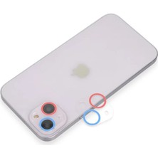 Esplendor Newface Apple iPhone 13 Renkli Kamera Lens Koruma Cam - Pembe-Mavi