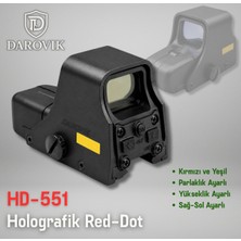 Darovik HD-551 Red-Dot Kırmızı Yeşil Işıklı Reddot Holografik Nişangah