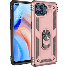 Esplendor Newface Oppo Reno 4 Lite Kılıf Sofya Yüzüklü Silikon Kapak - Rose