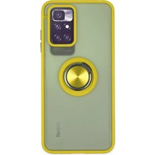 Esplendor Newface Xiaomi Redmi 10 2022 Kılıf Montreal Yüzüklü Silikon Kapak - Sarı