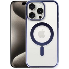 Esplendor Newface Apple iPhone 15 Pro Kılıf Erozi Magsafe Kapak - Lacivert