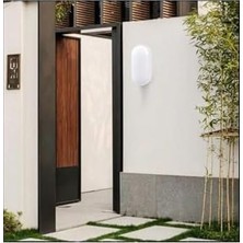 SDT Group Banyo Tavan Lambası 20W Oval Balkon Tavan Lambası 6400K Beyaz LED Işık Teras Duvar Lambası (Beyaz)
