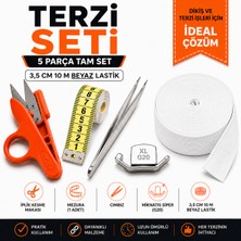 İplixa Iplixa Terzi Başlangıç Seti 3,5 cm Lastikli Ekonomik Set - Beyaz