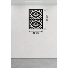 Esplendor Kar Tanesi ve Barok Desenli Ahşap Duvar Tablosu - 25X35 cm Lazer Kesim Pano
