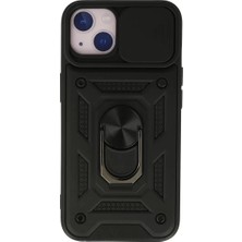 Esplendor Newface Apple iPhone 13 Kılıf Pars Lens Yüzüklü Silikon - Siyah