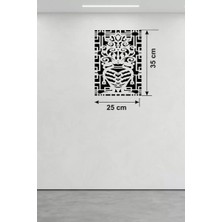 Esplendor Otantik Lale Motifli Ahşap Duvar Tablosu - 25X35 cm Lazer Kesim Dekoratif Pano