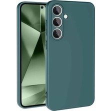 Esplendor Newface Samsung Galaxy S24 Fe Kılıf Nano Içi Kadife Silikon - Koyu Yeşil