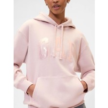 Gap Logo Fleece Sweatshirt Kadın Pembe Sweatshirt