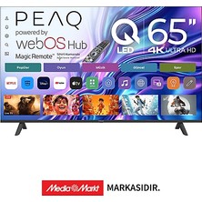 Peaq 65Q90 65'' QLED Smart Tv – Webos Işletim Sistemli, Dahili Uydu Alıcılı 4K UHD Tv