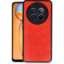 Esplendor Newface Realme 12 5g Kılıf Aras Deri Kapak - Kırmızı