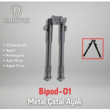 Darovik Bipod Metal Çatal Ayak Profesyonel Taktikal Katlanır Çatalayak