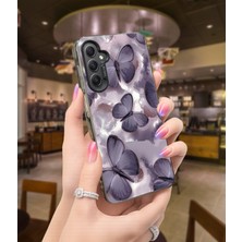 Powerfox Samsung A34 Uyumlu Kelebekler Baskı Desen Darbe Emici Telefon Kılıfı MK01A