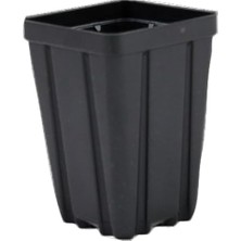 Grower's Solution Kare Sera Saksıları 8,89 cm x 12,7 cm - Siyah - Plastik - Derin - Miktar 50