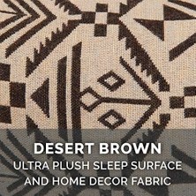 Furhaven Yedek Köpek Yatak Örtüsü Peluş & Güneybatı Kilim Dekor Kanepe Tarzı, Makinede Yıkanabilir - Çöl Kahverengi, Plus (Xx-Large)