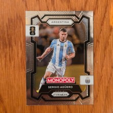 Panini Prizm Monopoly Sergio Agüero No. 6 Lisanlı Oyun Kartları - Silver