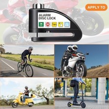 Motosiklet Kilidi, Fren Diski Kilidi, Alarm 110 Db, Yüksek Sesli Motorsiklet Alarmlıdisk Kilidi, 1,5 M Hatırlatma Kablolu