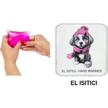 Kırmızı Bereli Köpek Cep Sobası,el Isıtıcı,sıcak Su Torbası Pvc 10X9,5CM