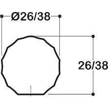 Krom Renkli 26 mm Tek Delikli Kulp