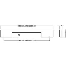 Füme Rengi 384 mm Klasik Kulp