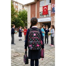 Giza Waddell Flamingo Desenli Ilköğretim Sırt Çantası ve Beslenme Çantası Kalemlik 3 lü set