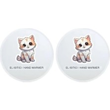 Sia Sevimli Kedi Cep Sobasi,el Isitici,2 Adet Sicak Su Torbasi Pvc 9cm