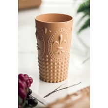 EstoreBox Akrilik Bal Tekli Uzun Bardak & Su Meşrubat Bardağı 750 ml ( Büyük Boy & Cam Değildir )