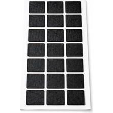 Yapışkanlı Keçe Ped, 30MM x 30MM, 21 Parça, Kare, Siyah, Koltuk Ayağı Için, Parke Zemin Koruma, Çizilme ve Gürültü Önleyici