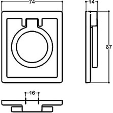 Krom Renkli 74 mm Sallantılı Kulp